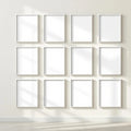 Frame Wall Art Mockup — Plain Square Frame Square 1:1 — Perspective View — #01039 | MockupBulk