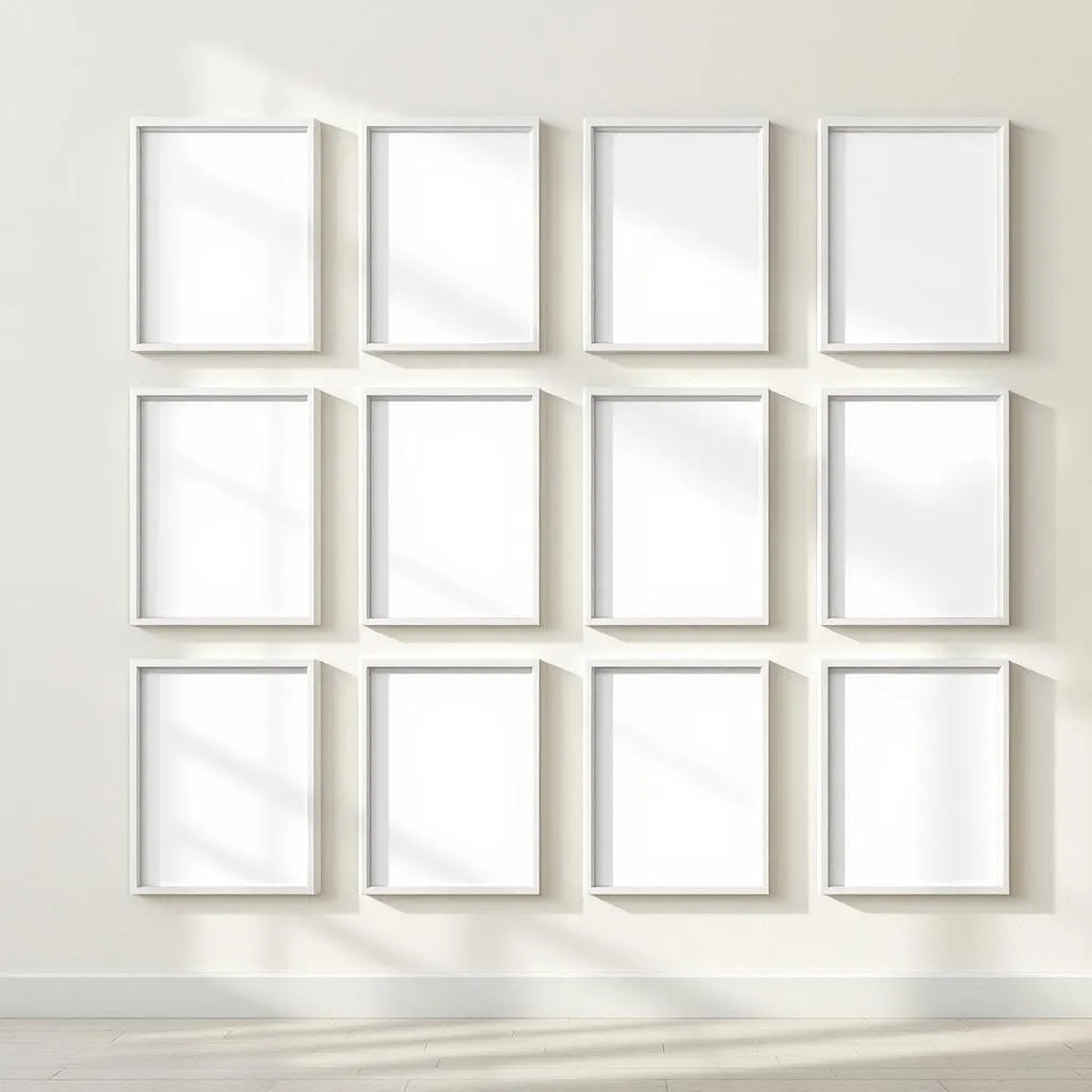 Frame Wall Art Mockup — Plain Square Frame Square 1:1 — Perspective View — #01039 | MockupBulk