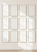 Frame Editorial Room Mockup — White Frame Portrait 2:3 — Perspective View — #01041 | MockupBulk