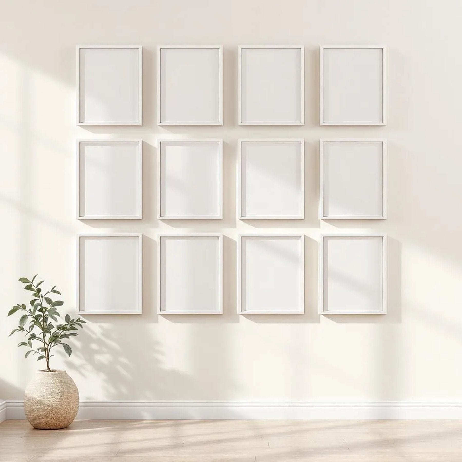 Frame Professional Frame Mockup — Plain Square Frame Portrait 2:3 — Perspective View — #01042 | MockupBulk