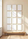 Frame Interior Frame Mockup — White Frame Portrait 2:3 — Perspective View — #01044 | MockupBulk