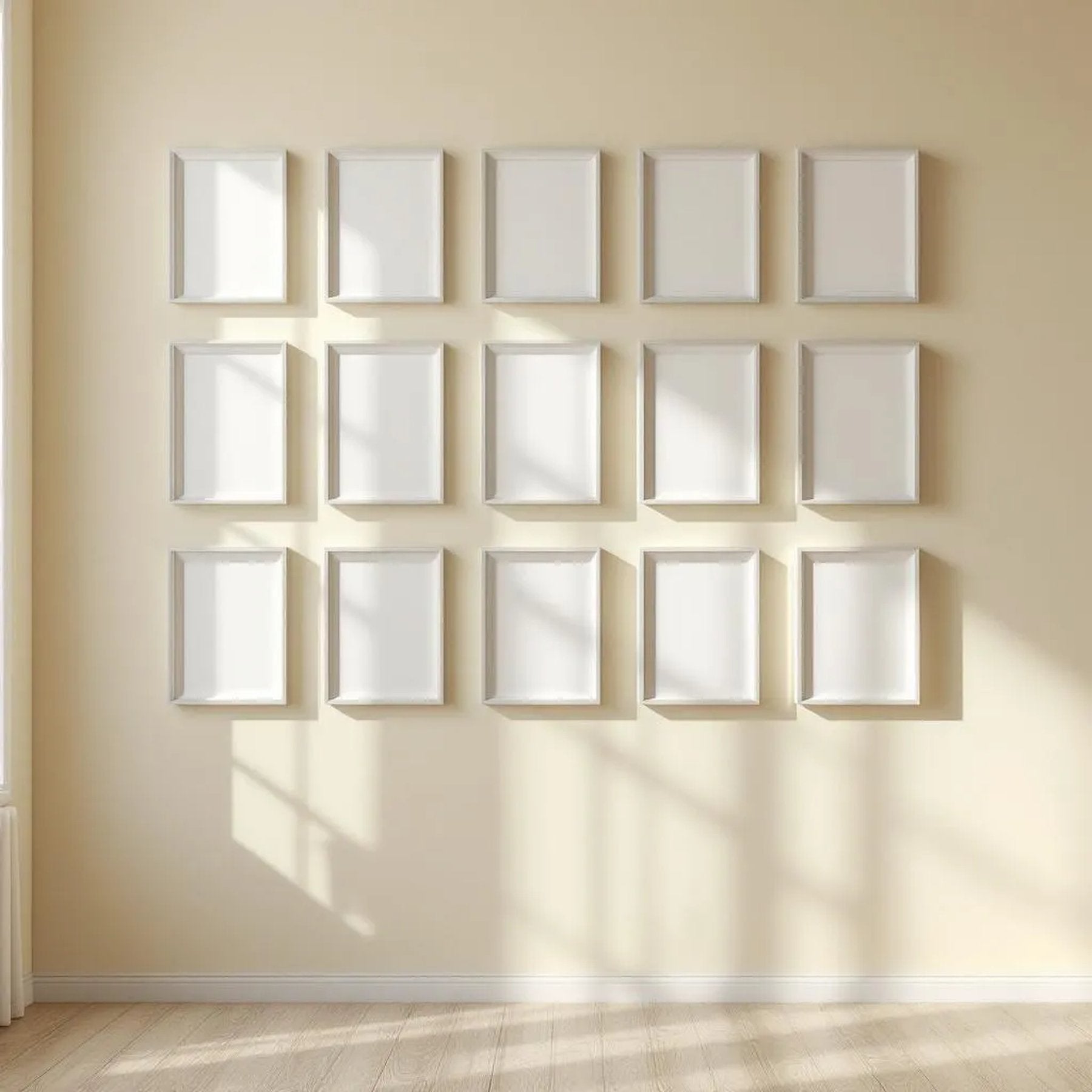 Frame Frame Display Mockup — Plain Square Frame Portrait 2:3 — Perspective View — #01045 | MockupBulk