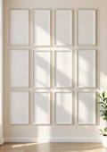 Frame Editorial Room Mockup — White Frame Portrait 2:3 — Perspective View — #01047 | MockupBulk