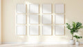 Frame High-Res Frame Mockup — White Frame Square 1:1 — Perspective View — #01049 | MockupBulk