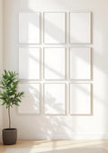 Frame High-Res Frame Mockup — White Frame Portrait 2:3 — Perspective View — #01050 | MockupBulk