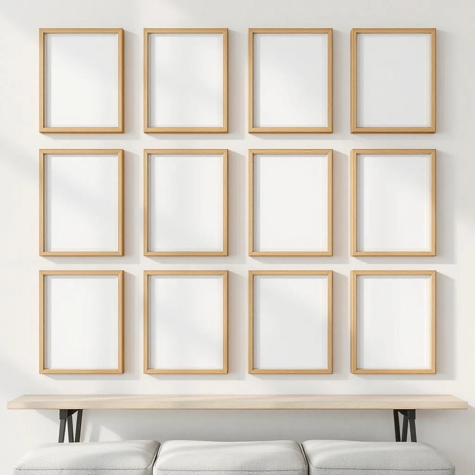 Frame Room Scene Mockup — Plain Square Frame Portrait 2:3 — Perspective View — #01051 | MockupBulk