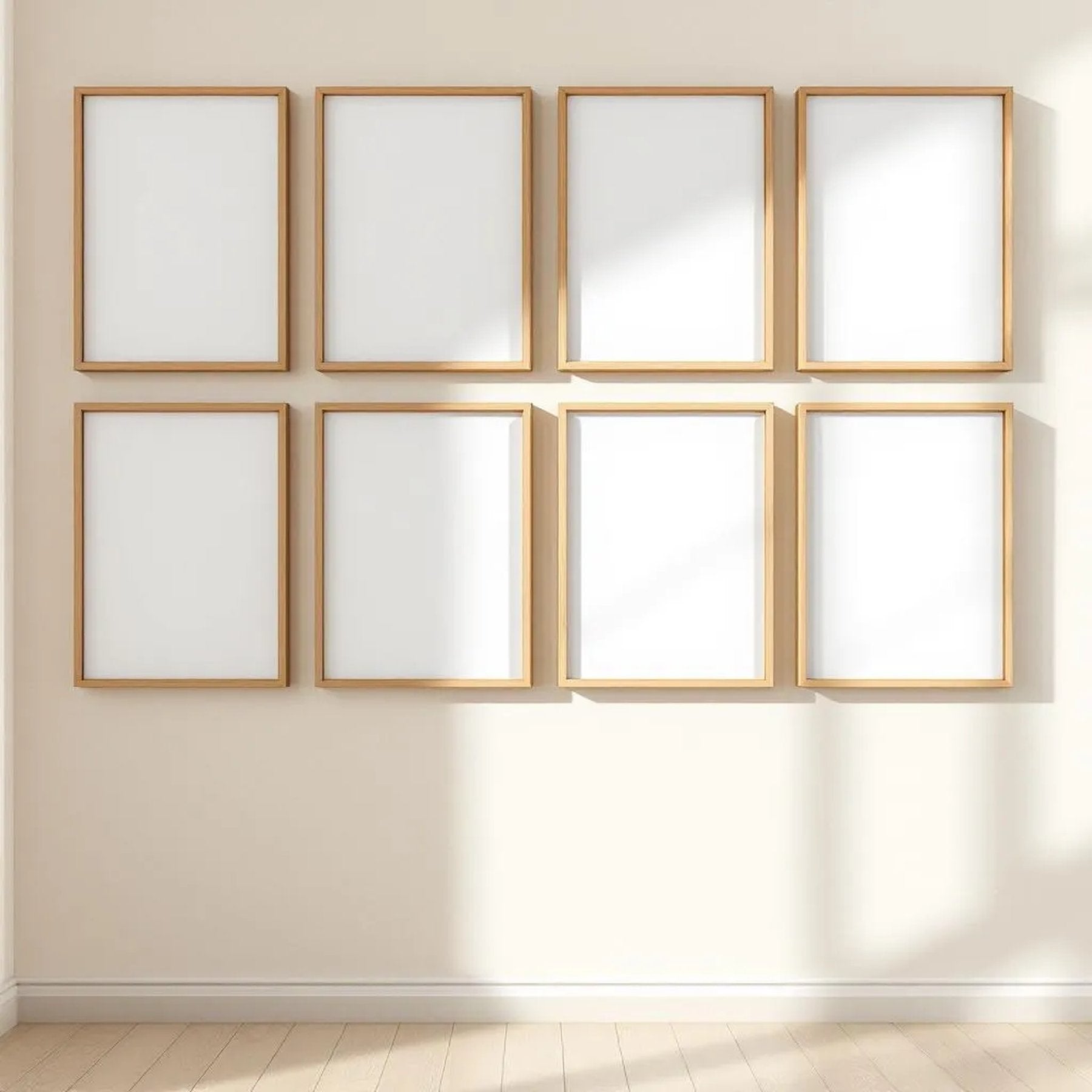 Frame Frame Display Mockup — Plain Square Frame Portrait 2:3 — Perspective View — #01060 | MockupBulk