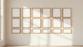 Frame Room Scene Mockup — Natural Oak Frame Square 1:1 — Perspective View — #01061 | MockupBulk