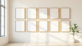 Frame Lifestyle Frame Mockup — Natural Oak Frame Square 1:1 — Perspective View — #01067 | MockupBulk