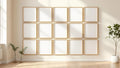Frame Styled Room Mockup — Natural Oak Frame Portrait 2:3 — Perspective View — #01070 | MockupBulk
