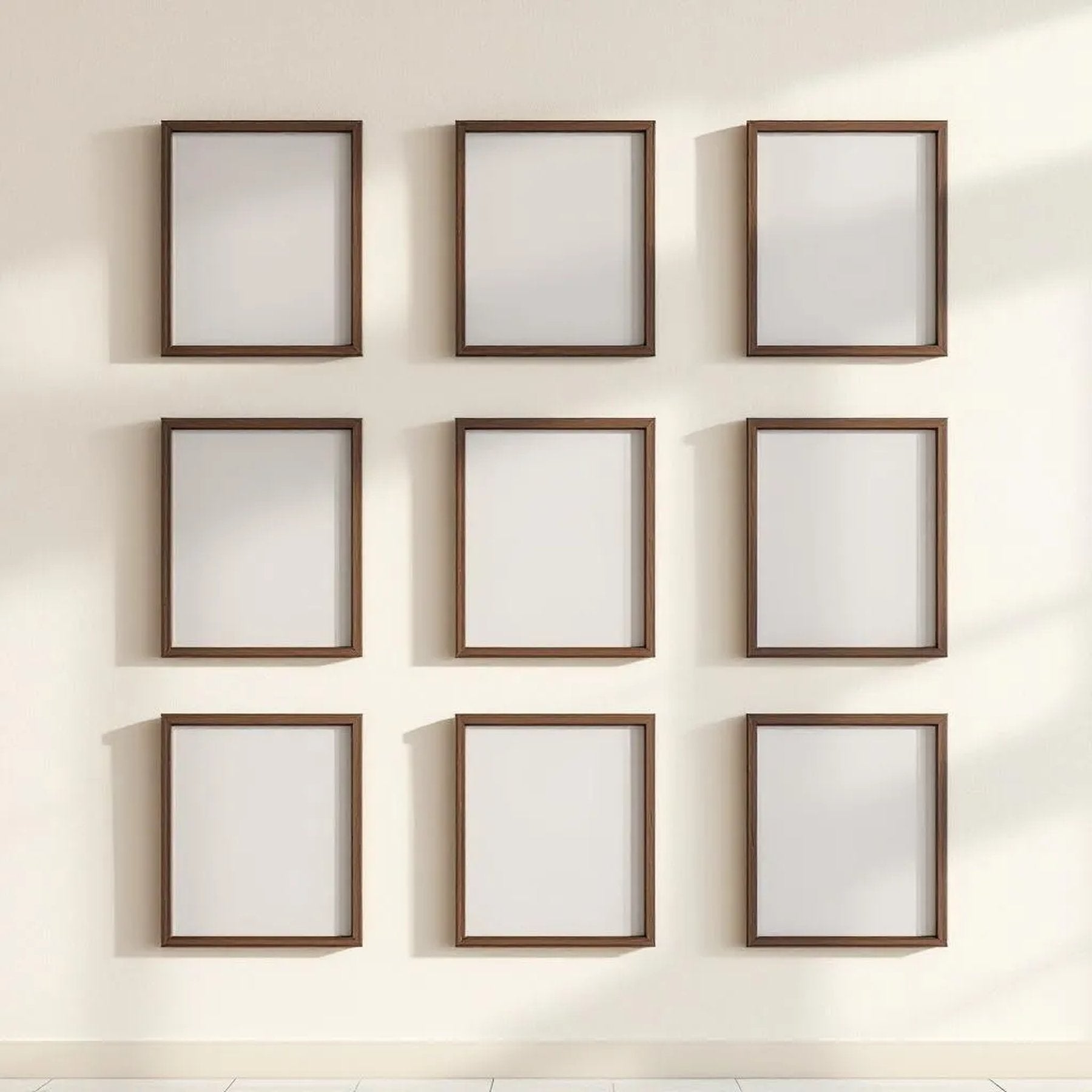 Frame Frame Display Mockup — Plain Square Frame Portrait 2:3 — Perspective View — #01075 | MockupBulk