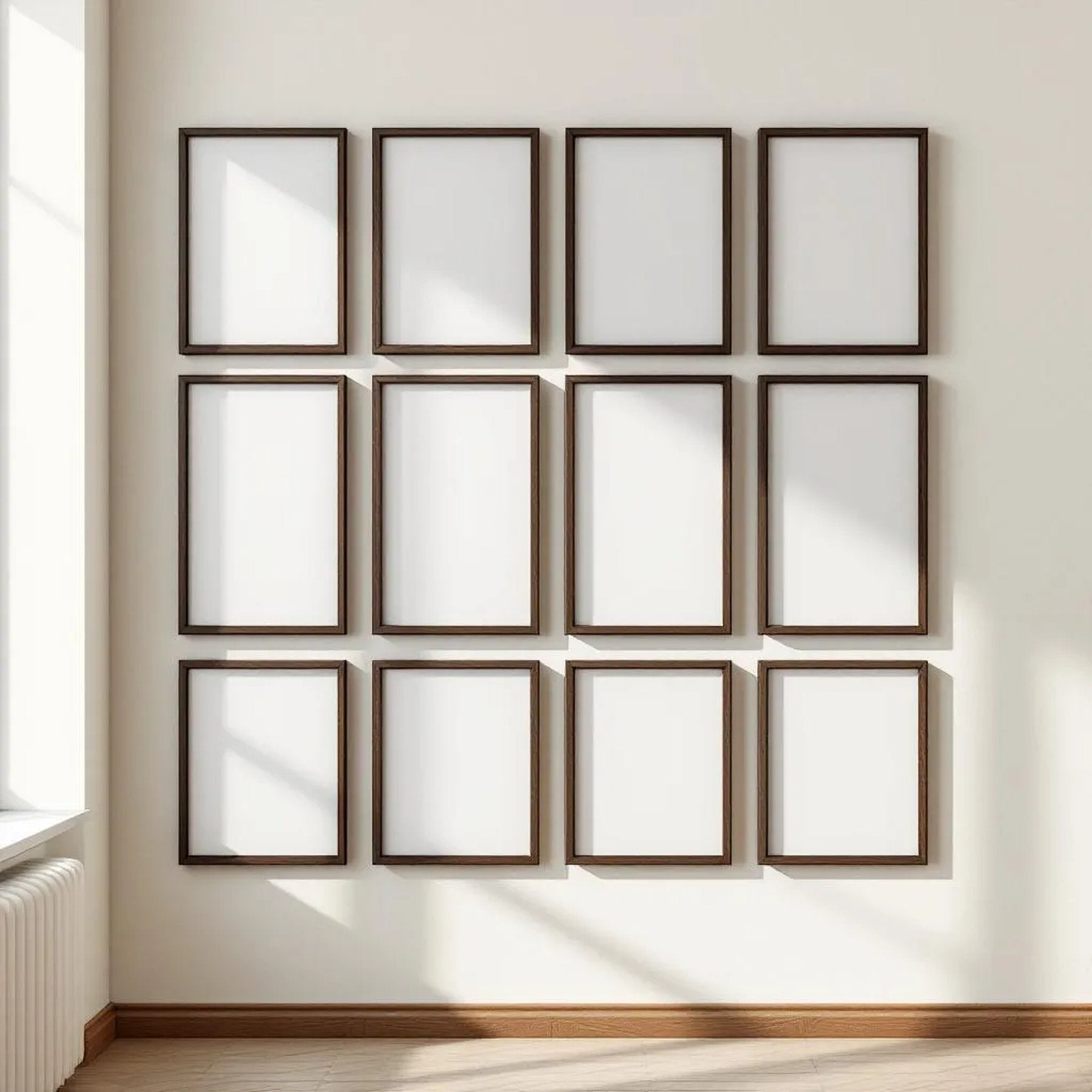 Frame Editorial Room Mockup — Plain Square Frame Square 1:1 — Perspective View — #01081 | MockupBulk