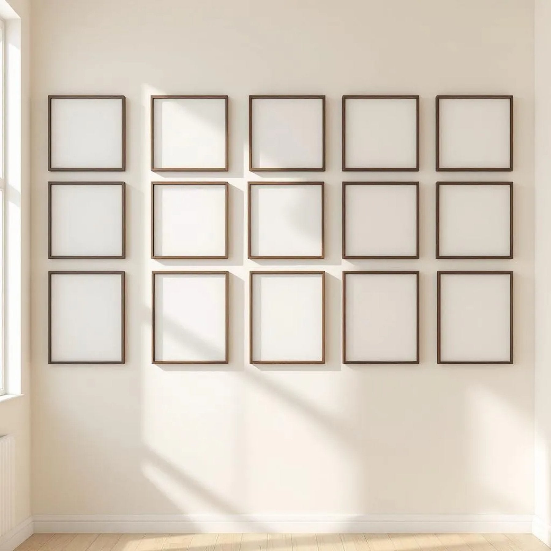 Frame Editorial Room Mockup — Plain Square Frame Portrait 2:3 — Perspective View — #01084 | MockupBulk