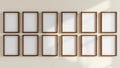 Frame Professional Frame Mockup — Walnut Frame Portrait 2:3 — Perspective View — #01085 | MockupBulk