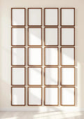 Frame Frame Display Mockup — Walnut Frame Portrait 2:3 — Perspective View — #01086 | MockupBulk
