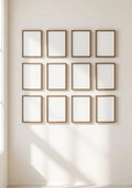 Frame Professional Frame Mockup — Walnut Frame Portrait 2:3 — Perspective View — #01092 | MockupBulk