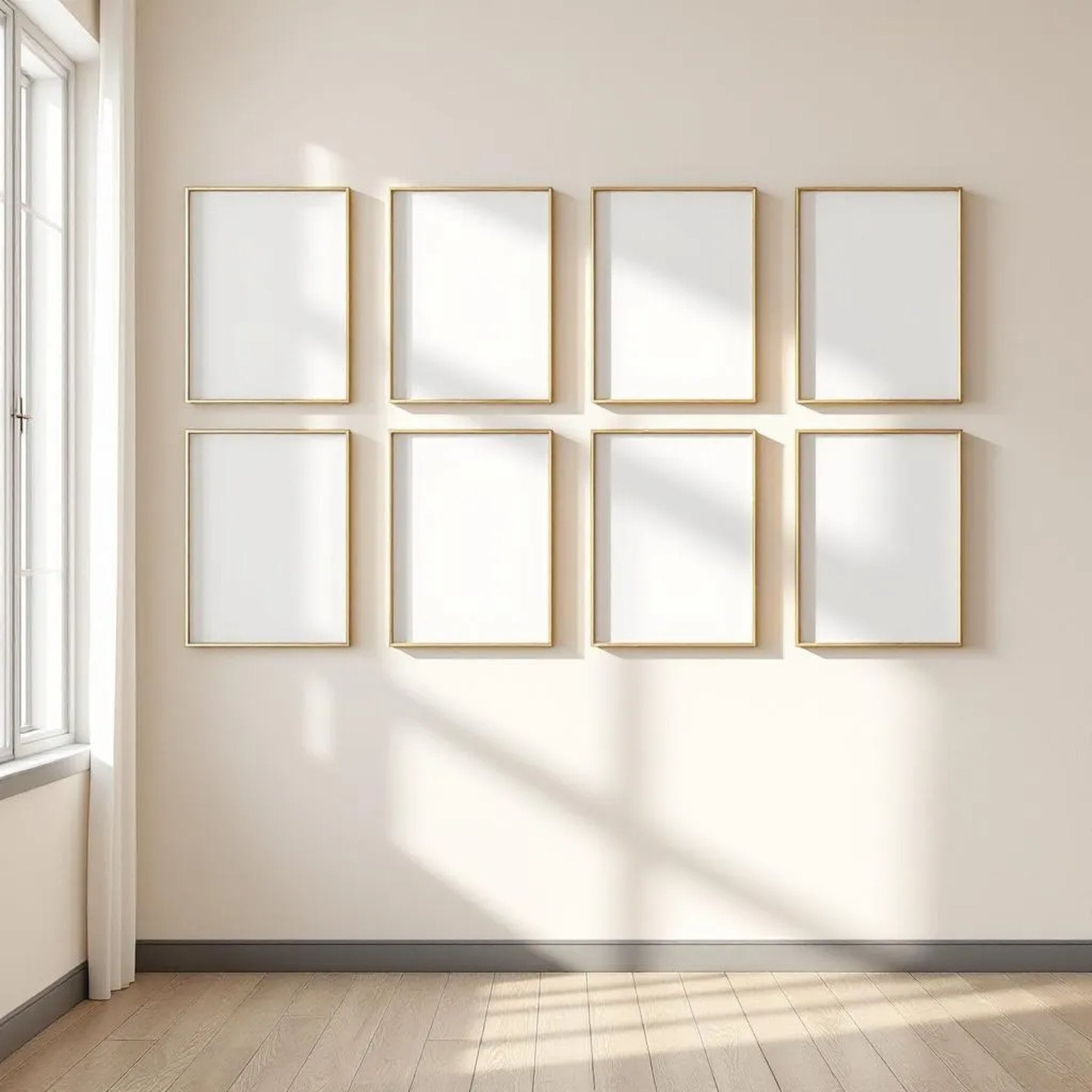 Frame Styled Room Mockup — Plain Square Frame Portrait 2:3 — Perspective View — #01093 | MockupBulk