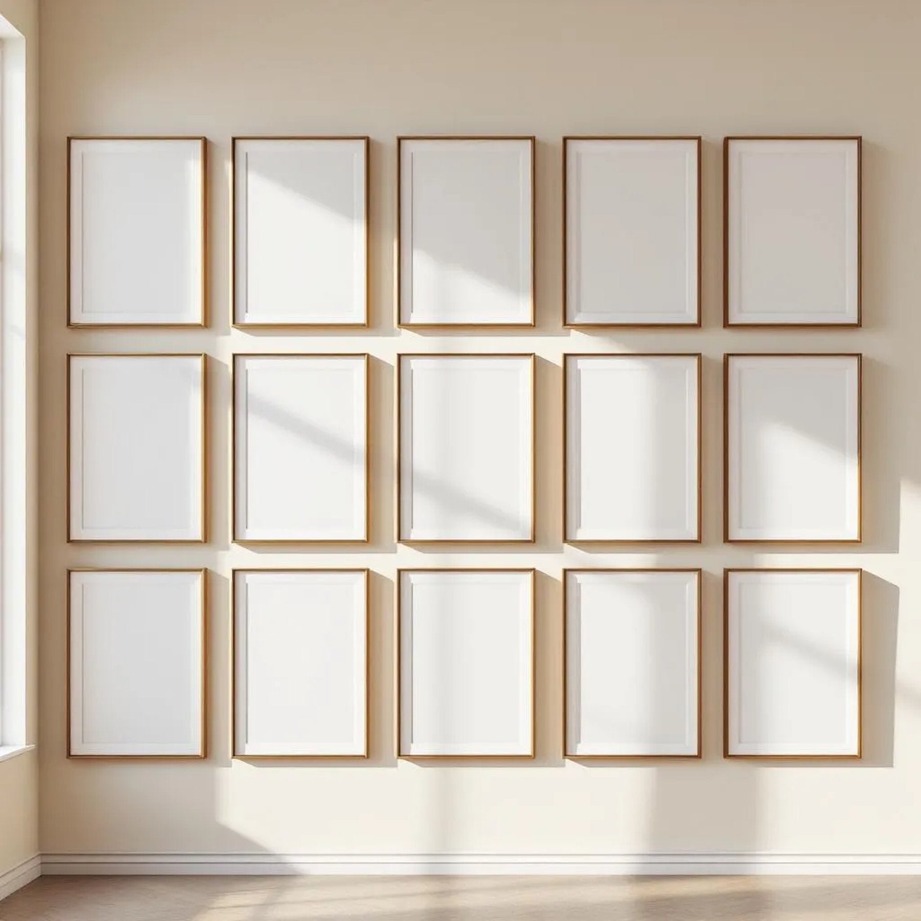 Frame Premium Interior Mockup — Plain Square Frame A-Series (A4 / A3) — Perspective View — #01096 | MockupBulk