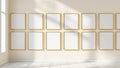 Frame Frame Display Mockup — Gold Frame Portrait 4:5 — Perspective View — #01097 | MockupBulk