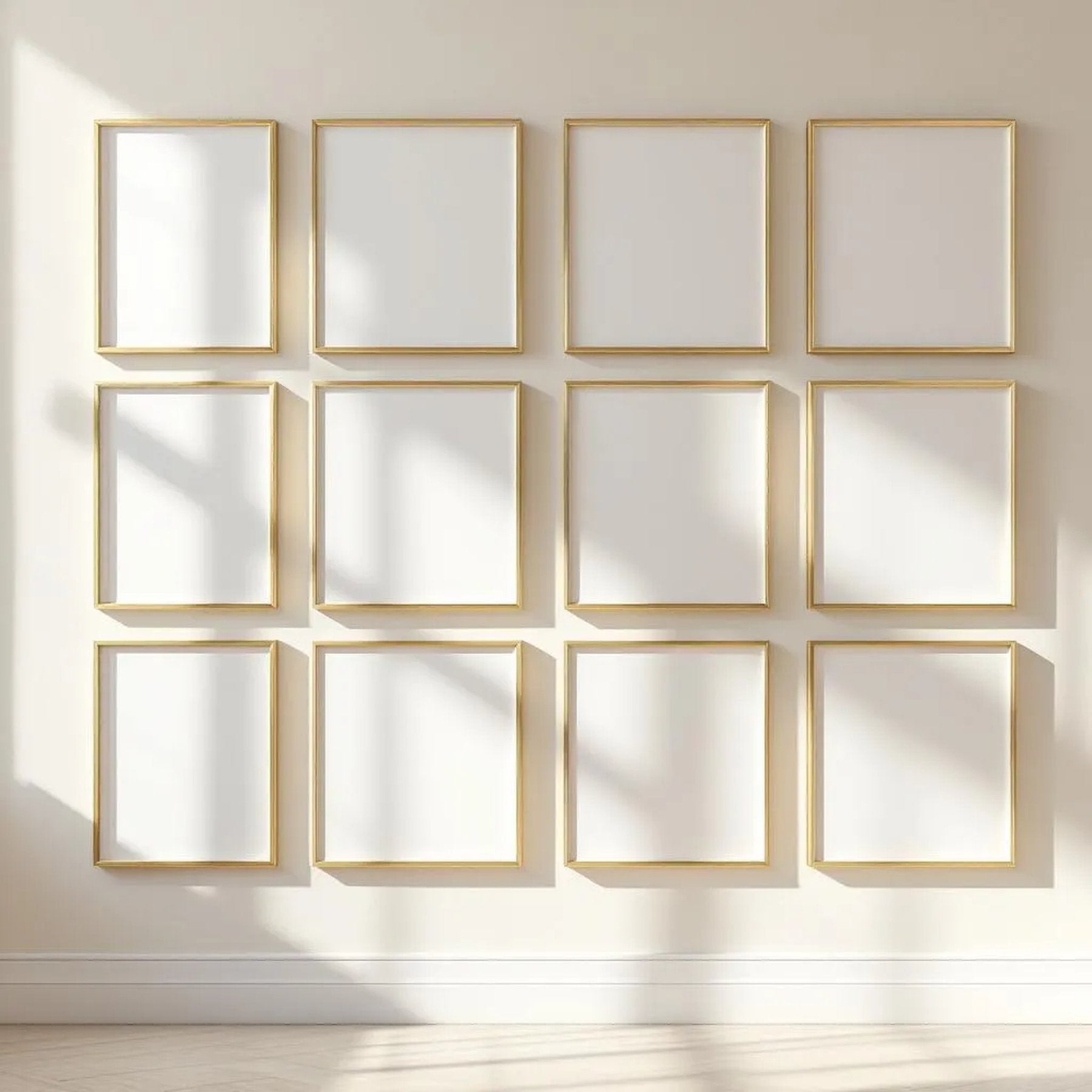 Frame Professional Frame Mockup — Plain Square Frame Portrait 2:3 — Perspective View — #01099 | MockupBulk