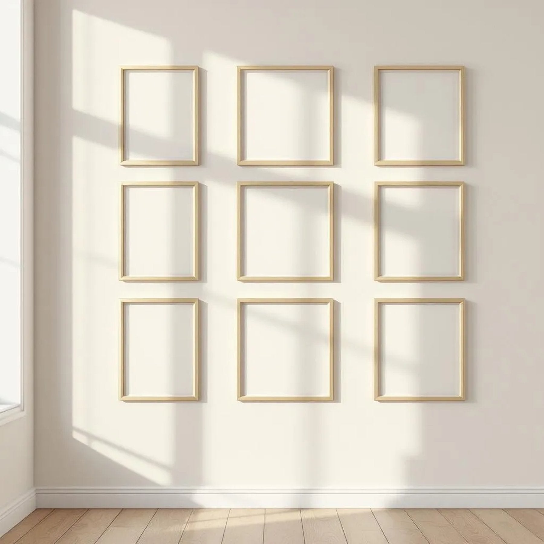 Frame High-Res Frame Mockup — Plain Square Frame Portrait 2:3 — Perspective View — #01102 | MockupBulk