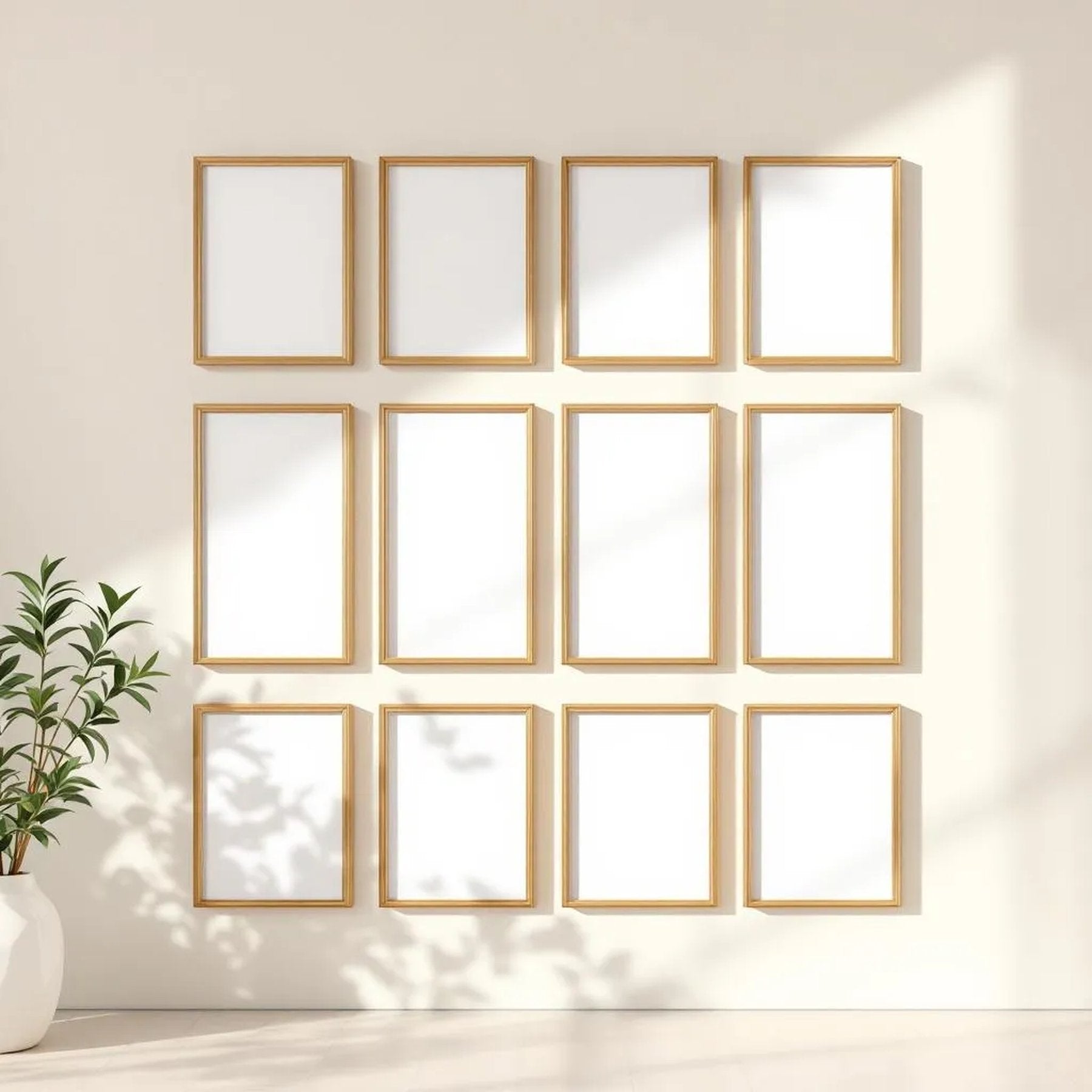Frame Styled Room Mockup — Plain Square Frame Landscape 11x14 — Perspective View — #01105 | MockupBulk