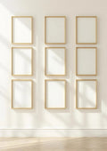 Frame Professional Frame Mockup — Gold Frame Portrait 2:3 — Perspective View — #01107 | MockupBulk
