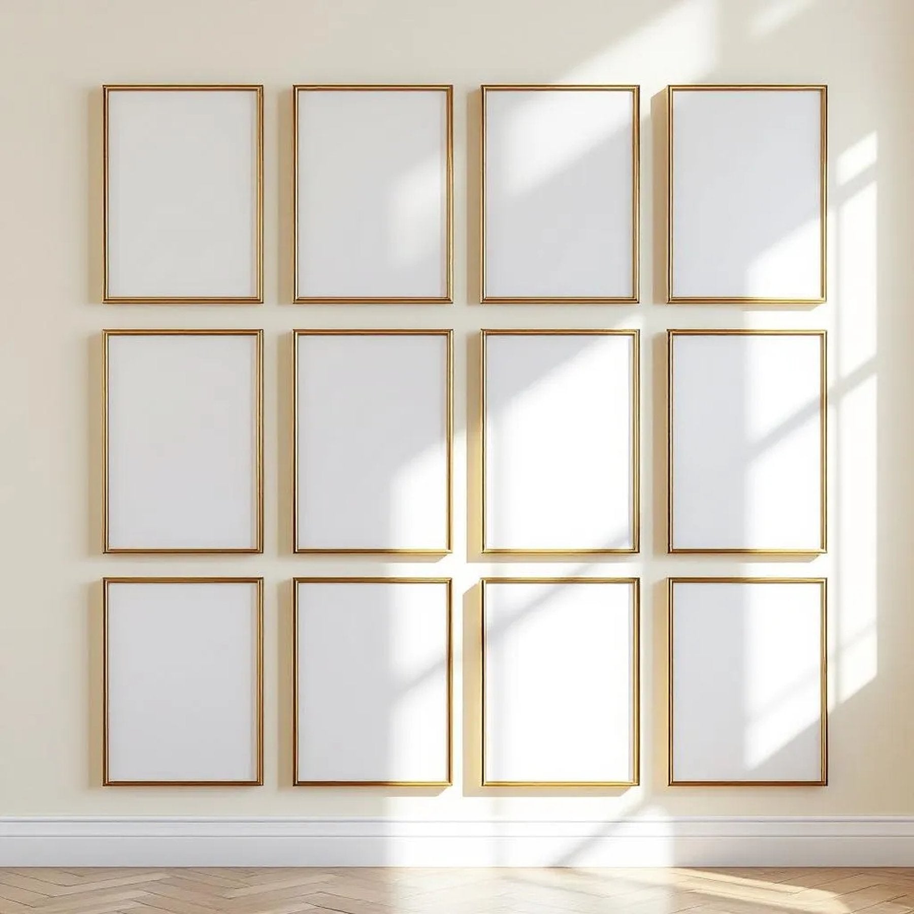 Frame High-Res Frame Mockup — Plain Square Frame Portrait 2:3 — Perspective View — #01108 | MockupBulk