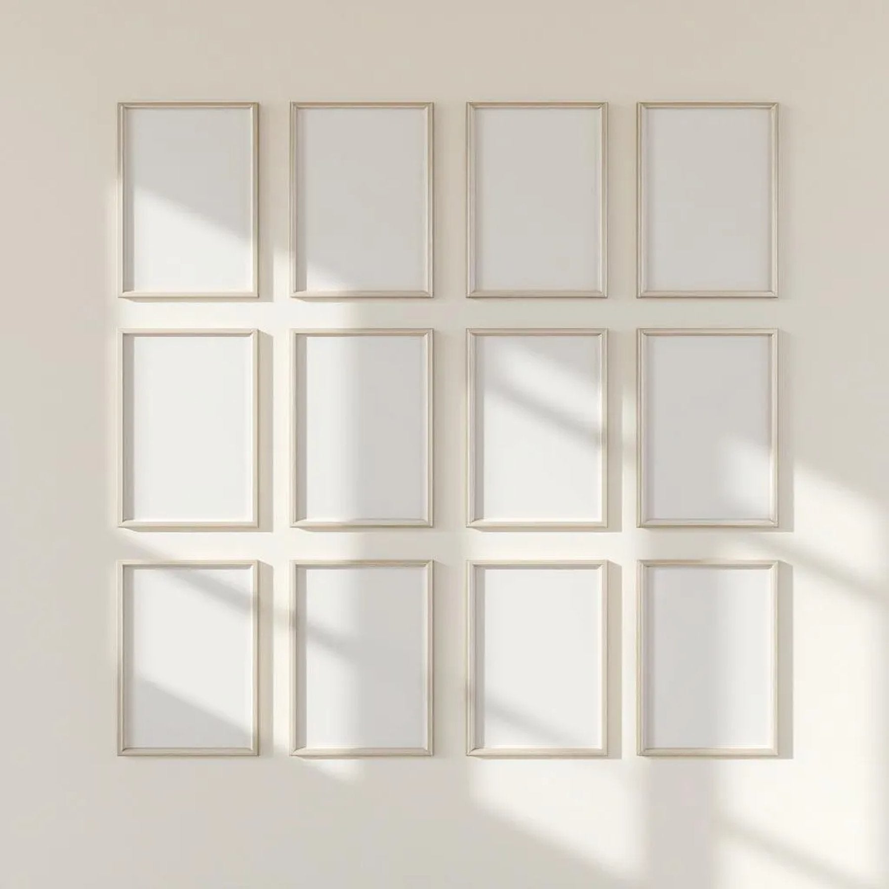 Frame Editorial Room Mockup — Plain Square Frame Portrait 2:3 — Perspective View — #01114 | MockupBulk