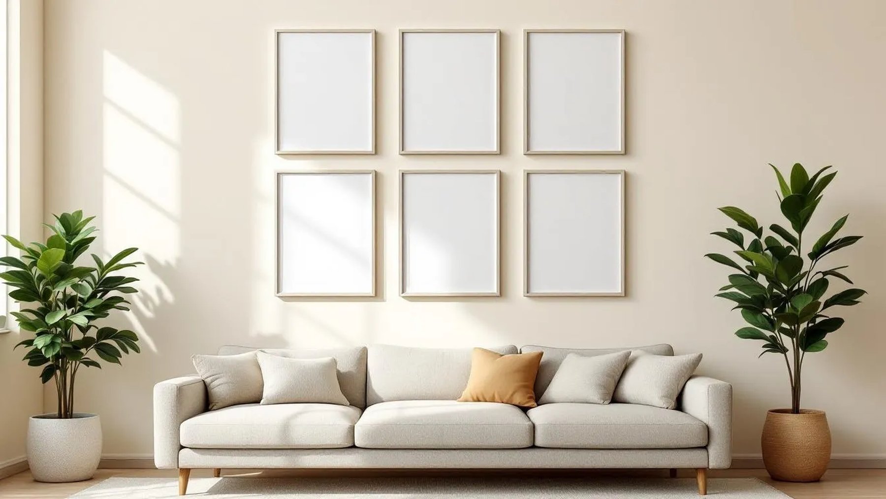 Frame Frame Display Mockup — Silver Frame Portrait 4:5 — Perspective View — #01115 | MockupBulk