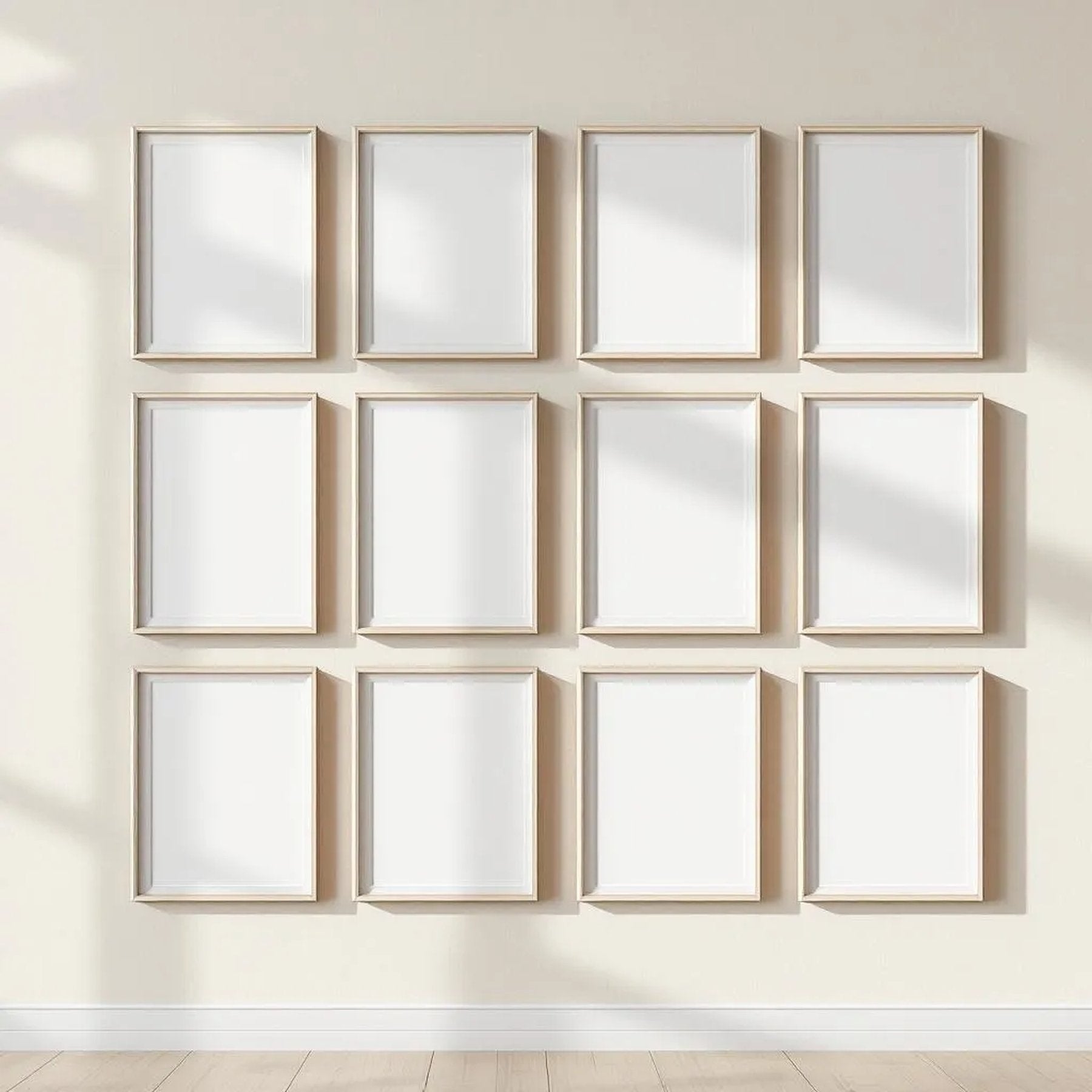 Frame Lifestyle Frame Mockup — Plain Square Frame Portrait 2:3 — Perspective View — #01117 | MockupBulk