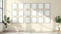 Frame Styled Room Mockup — Silver Frame Portrait 2:3 — Perspective View — #01118 | MockupBulk