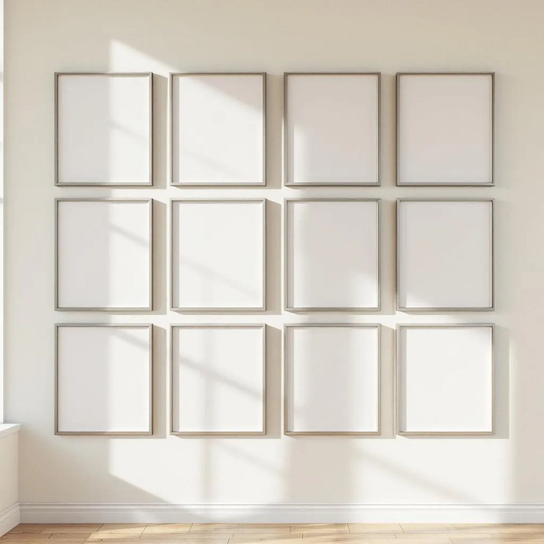 Frame Editorial Room Mockup — Plain Square Frame Portrait 2:3 — Perspective View — #01120 | MockupBulk