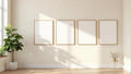 Frame Wall Art Mockup — Silver Frame Square 1:1 — Perspective View — #01121 | MockupBulk