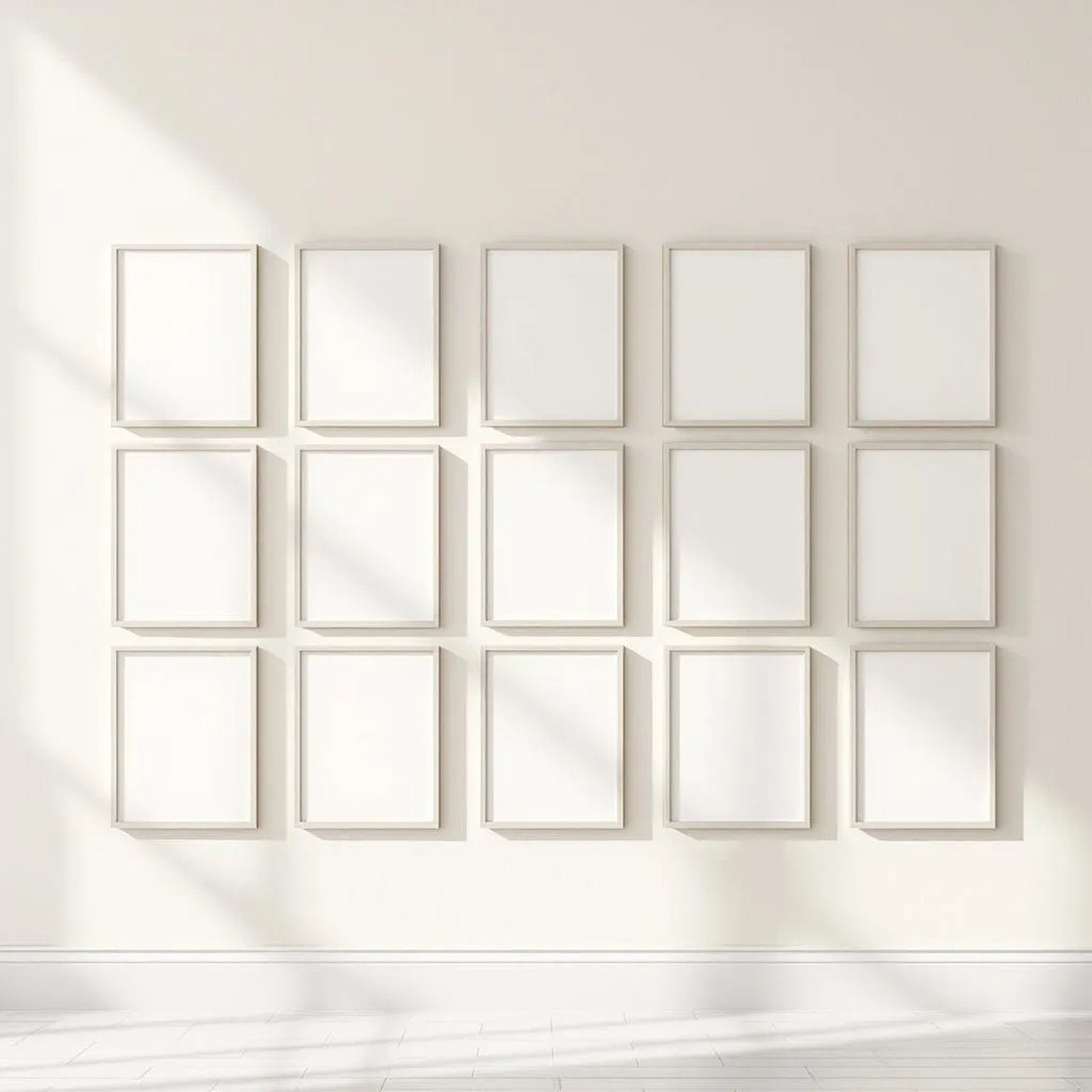 Frame Premium Interior Mockup — Plain Square Frame Square 1:1 — Perspective View — #01123 | MockupBulk