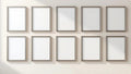 Frame Room Scene Mockup — Silver Frame Square 1:1 — Perspective View — #01124 | MockupBulk