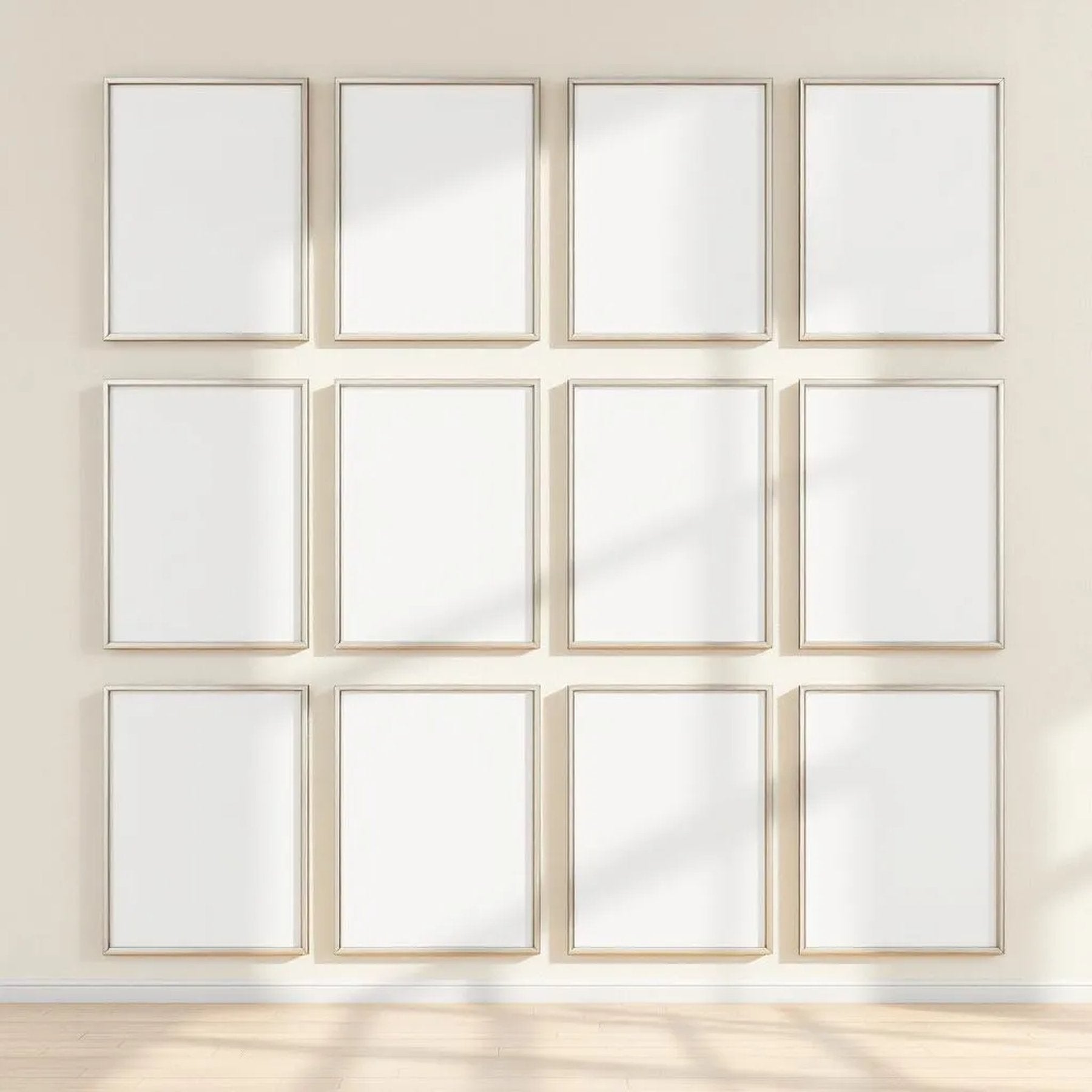 Frame Frame Display Mockup — Plain Square Frame Portrait 2:3 — Perspective View — #01126 | MockupBulk