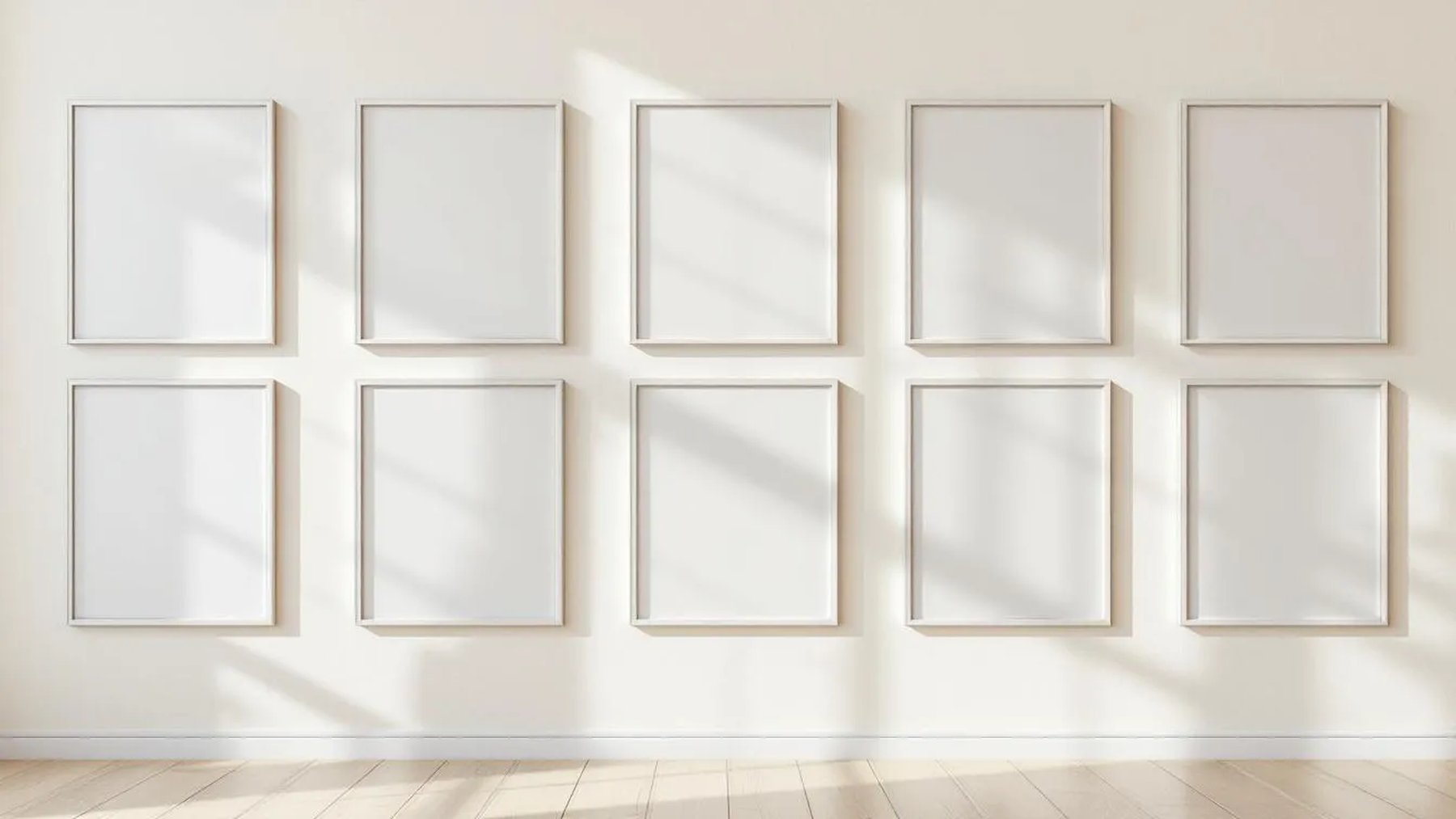 Frame High-Res Frame Mockup — Silver Frame Portrait 2:3 — Perspective View — #01127 | MockupBulk