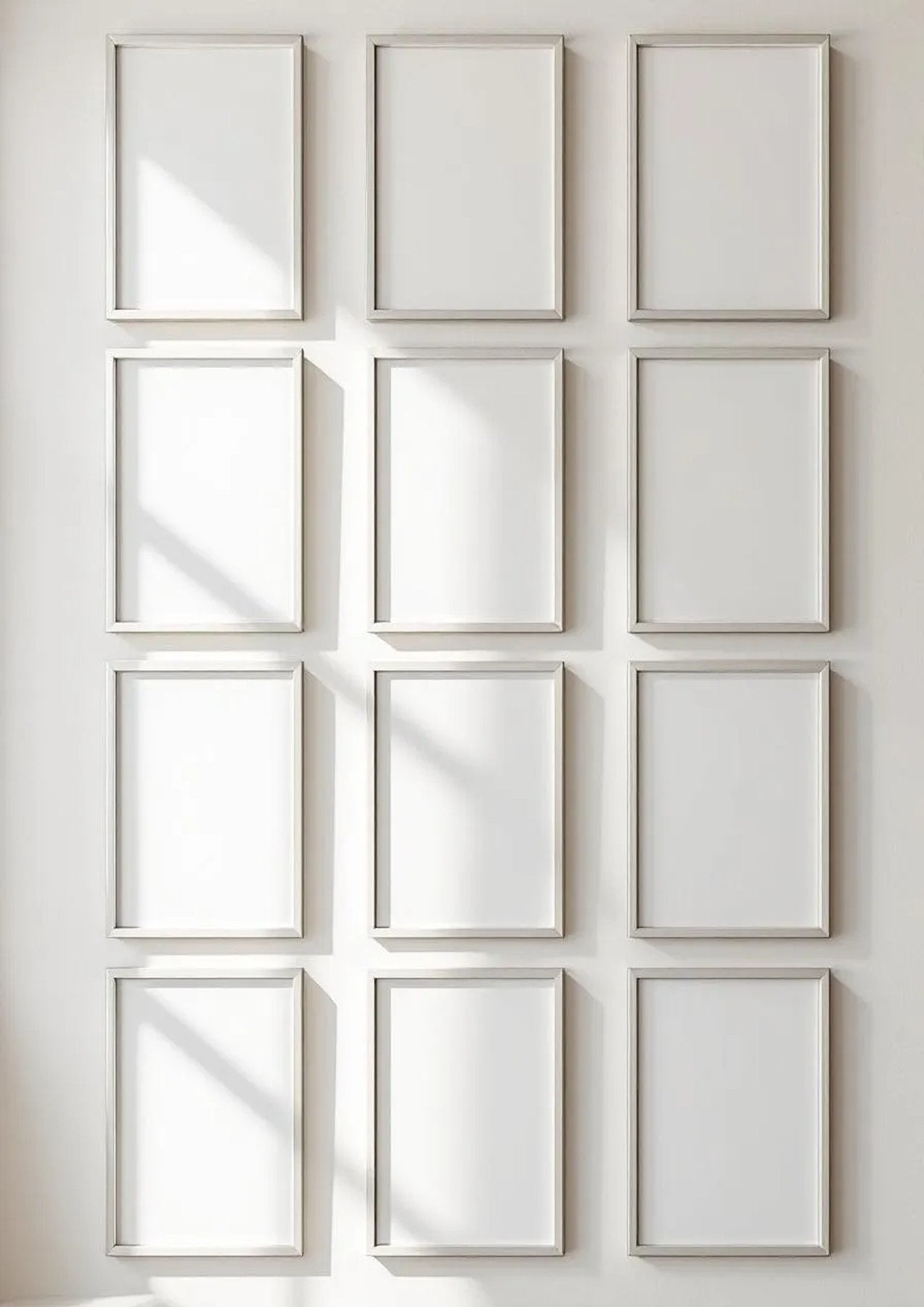 Frame Frame Display Mockup — Silver Frame Portrait 2:3 — Perspective View — #01131 | MockupBulk