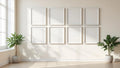 Frame Styled Room Mockup — Silver Frame Square 1:1 — Perspective View — #01133 | MockupBulk