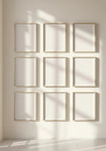 Frame Interior Frame Mockup — Silver Frame Portrait 2:3 — Perspective View — #01134 | MockupBulk