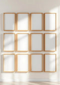 Frame Professional Frame Mockup — Raw Pine Frame Portrait 2:3 — Perspective View — #01137 | MockupBulk