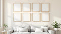 Frame Premium Interior Mockup — Raw Pine Frame A-Series (A4 / A3) — Perspective View — #01142 | MockupBulk