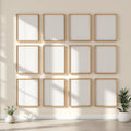 Frame Premium Interior Mockup — Plain Square Frame Portrait 2:3 — Perspective View — #01147 | MockupBulk