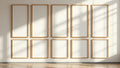 Frame Premium Interior Mockup — Raw Pine Frame Portrait 2:3 — Perspective View — #01148 | MockupBulk