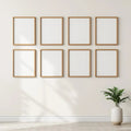 Frame Wall Art Mockup — Plain Square Frame A-Series (A4 / A3) — Perspective View — #01150 | MockupBulk