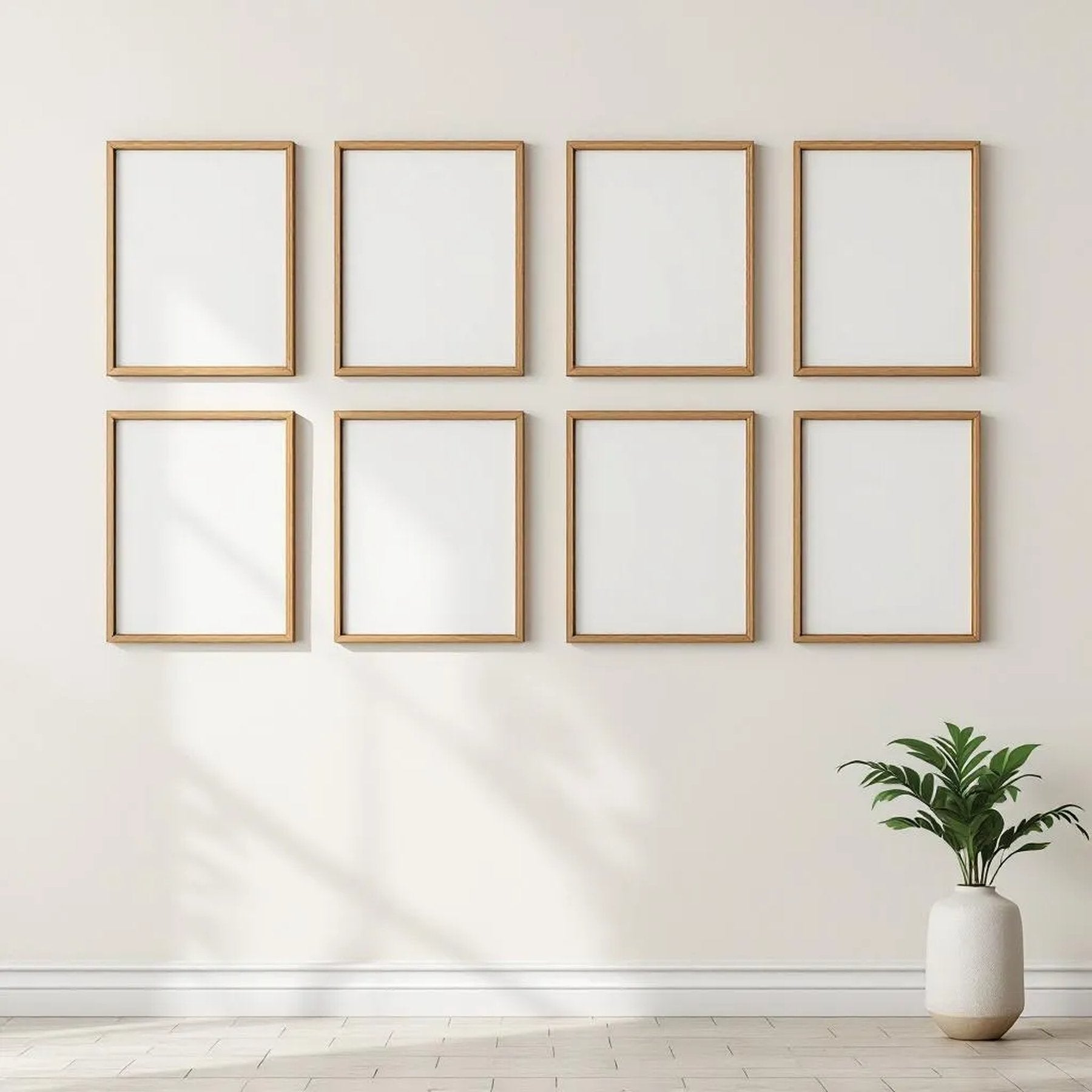 Frame Wall Art Mockup — Plain Square Frame A-Series (A4 / A3) — Perspective View — #01150 | MockupBulk