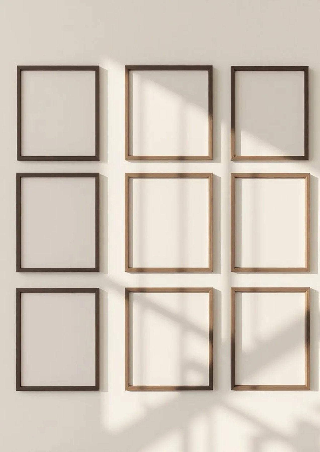 Frame Room Scene Mockup — Espresso Frame Portrait 2:3 — Perspective View — #01158 | MockupBulk