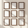Frame Professional Frame Mockup — Plain Square Frame Portrait 2:3 — Perspective View — #01165 | MockupBulk