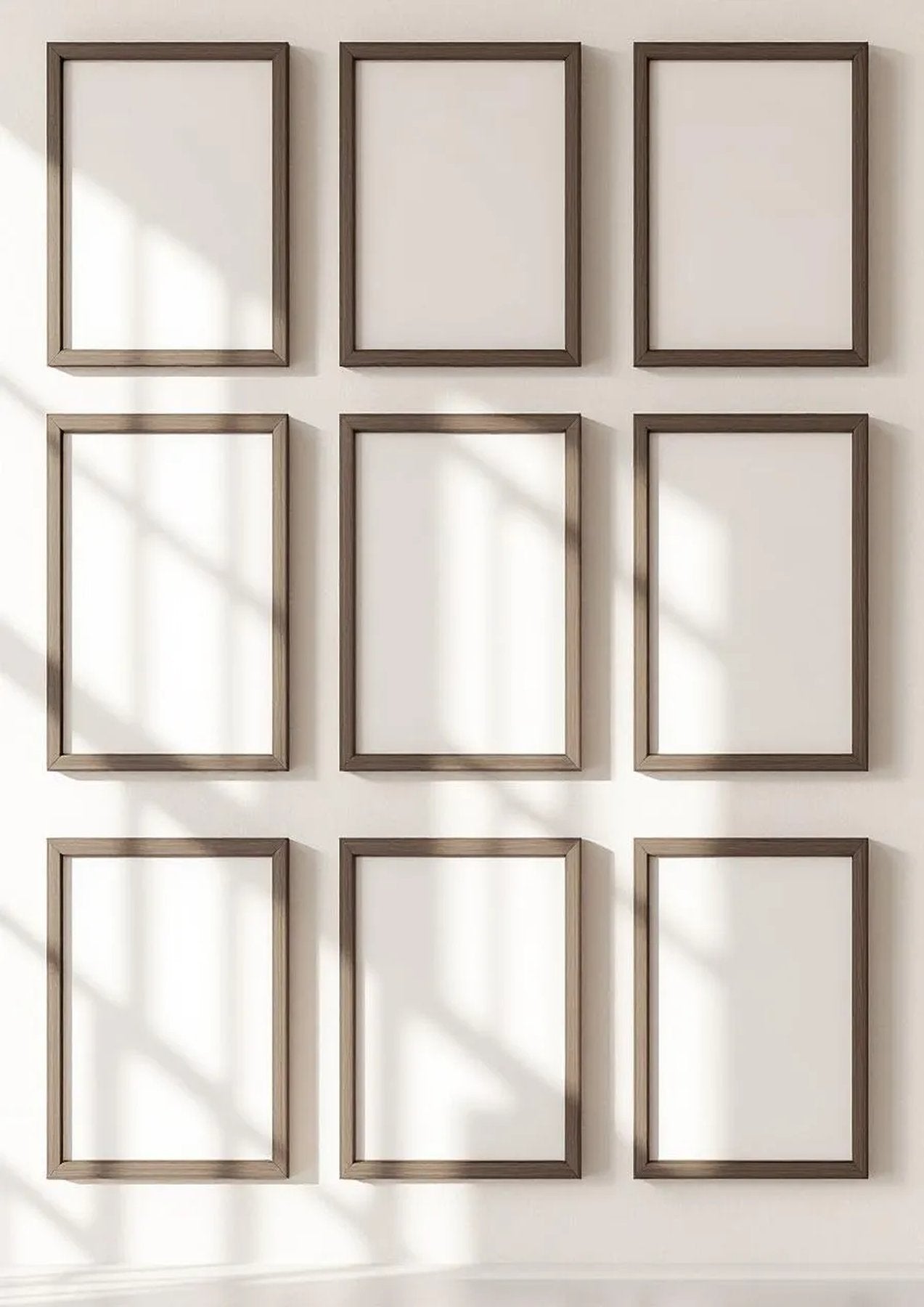 Frame Editorial Room Mockup — Espresso Frame Portrait 2:3 — Perspective View — #01170 | MockupBulk